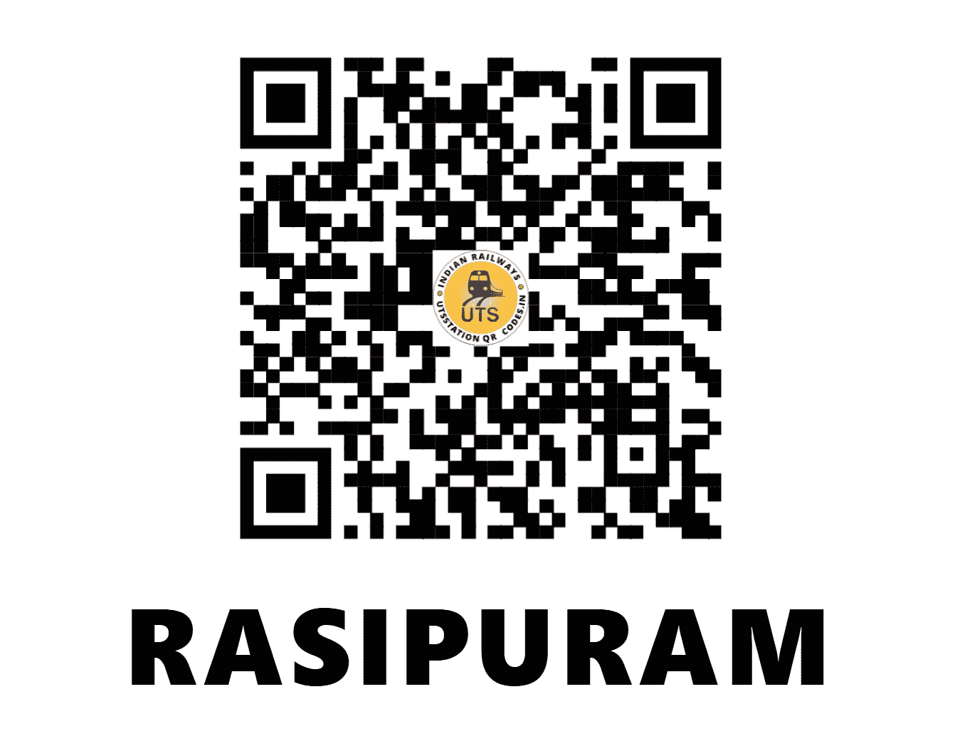 UTS QR Code for RASIPURAM - RASP - SR (TAMIL NADU)
